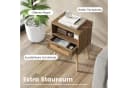 COSTWAY Nachttisch 2er Set Rattan Optik mit Schublade Natur Bild 3