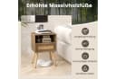 COSTWAY Nachttisch 2er Set Rattan Optik mit Schublade Natur Bild 5