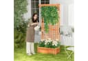 COSTWAY Hochbeet mit Spalier & Dach aus Tannenholz Bild 1
