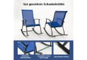 COSTWAY Schaukelstuhl 2er Set Gartenstuhl Marineblau Schwarz Bild 1
