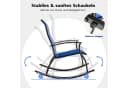 COSTWAY Schaukelstuhl 2er Set Gartenstuhl Marineblau Schwarz Bild 3