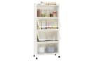 COSTWAY Hochschrank 5-stufig Küchenregal Weiß mit PC-Türen & Rollen Bild 2