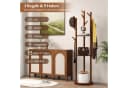 COSTWAY Kleiderständer drehbar Holz 3 Ablagen 9 Haken 167cm Bild 1