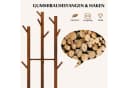 COSTWAY Kleiderständer drehbar Holz 3 Ablagen 9 Haken 167cm Bild 4