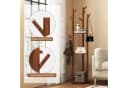 COSTWAY Kleiderständer drehbar Holz 3 Ablagen 9 Haken 167cm Bild 5