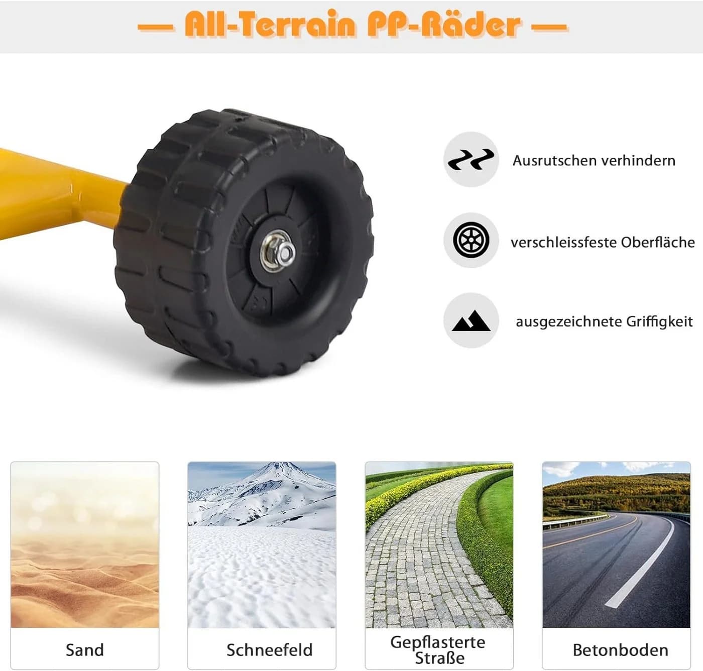 KOMFOTTEU Spielzeug-Aufsitzbagger Kinder 360° drehbar Gelb/Orange - Bild 4
