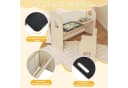 KOMFOTTEU 6-in-1 Spielzelt mit Tisch, Stuhl & Tafel Natur Bild 4