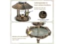 KOMFOTTEU Vogelbad Bronze/Grün mit Solar Leuchten Bild 5