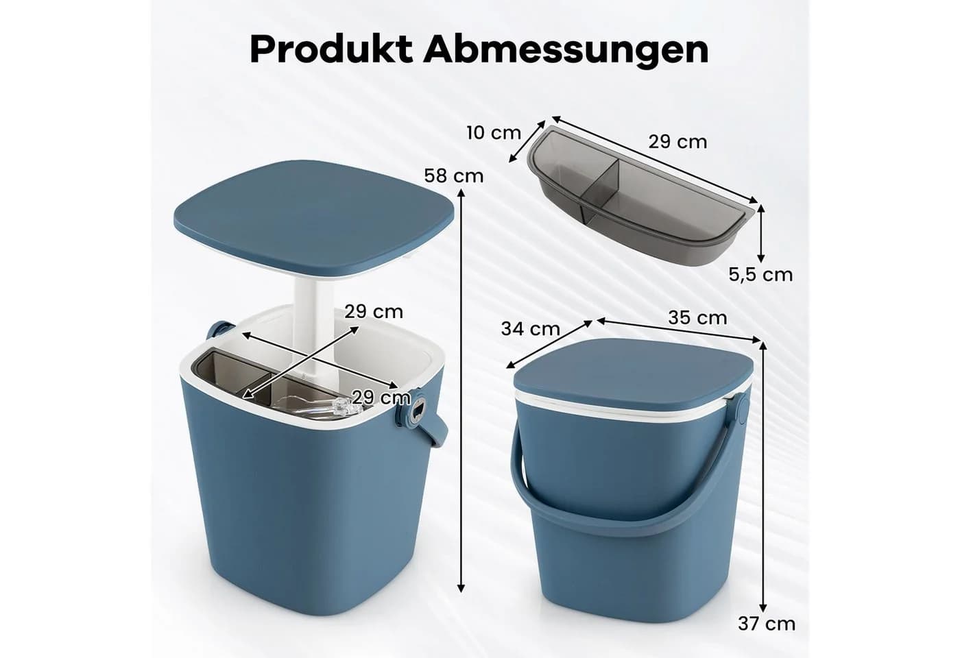 COSTWAY Gartentisch 3 in 1 Cool Bar Kühlbox mit Eiszange