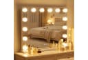 COSTWAY Schminkspiegel Hollywood Spiegel 14 LED-Leuchten 3 Lichtfarben Bild 2