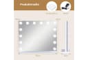 COSTWAY Schminkspiegel Hollywood Spiegel 14 LED-Leuchten 3 Lichtfarben Bild 4