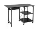COSTWAY Klappbarer Computertisch mit Rollen & abnehmbarem Regal Bild 2