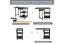 COSTWAY Klappbarer Computertisch mit Rollen & abnehmbarem Regal Bild 3