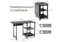 COSTWAY Klappbarer Computertisch mit Rollen & abnehmbarem Regal Bild 5