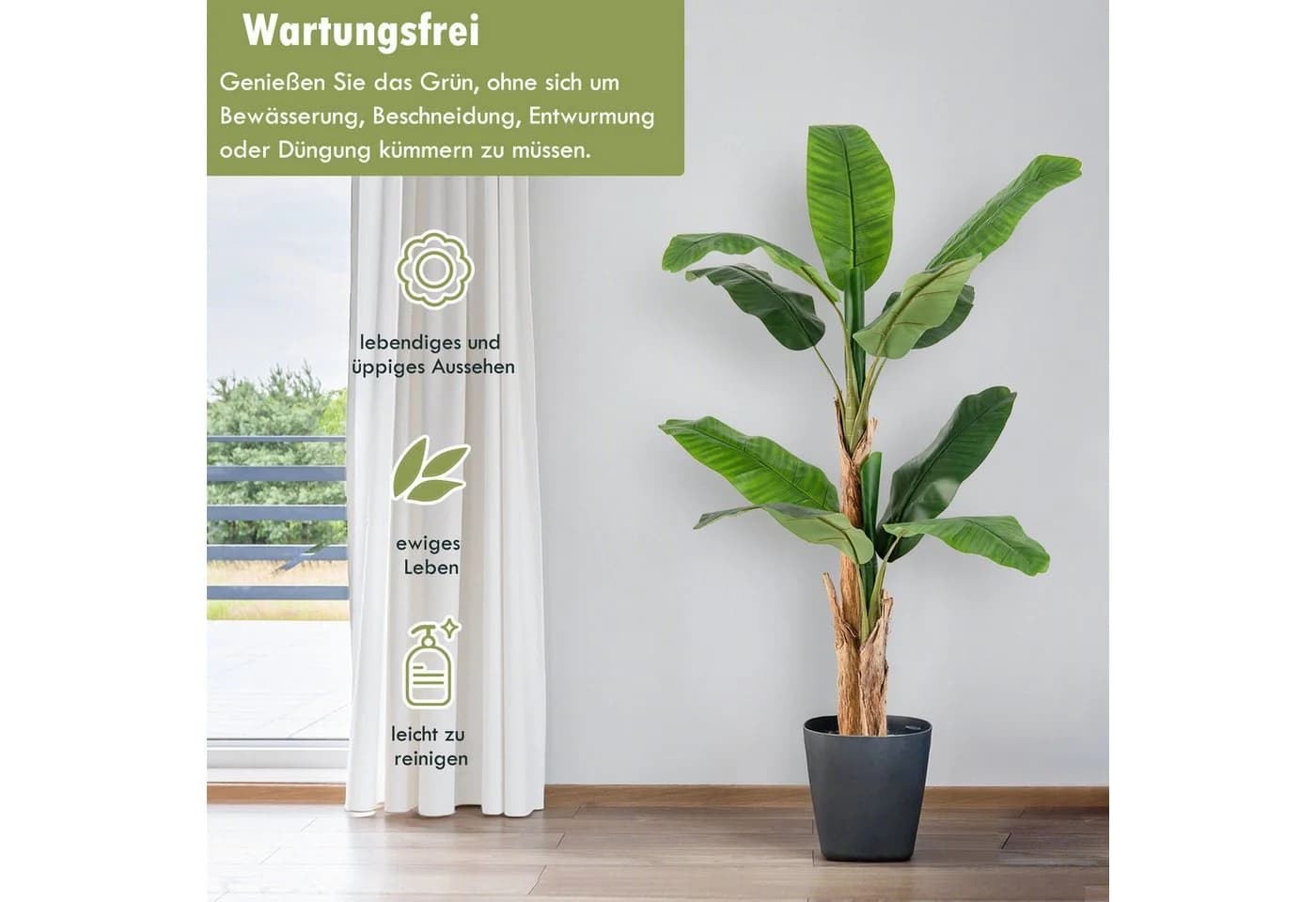 Kunstpflanze Bananenbaum KOMFOTTEU - Bild 5