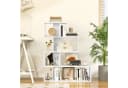 Weißes S-förmiges Bücherregal aus Holz Bild 1