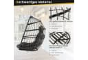 COSTWAY Hängesessel Grau Faltbar mit Kissen PE-Rattan Bild 4