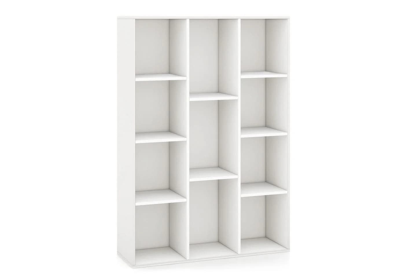 COSTWAY Bücherregal 11 Fächer Weiß Holzwerkstoff - Bild 2