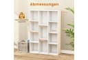 COSTWAY Bücherregal 11 Fächer Weiß Holzwerkstoff Bild 3