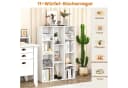 COSTWAY Bücherregal 11 Fächer Weiß Holzwerkstoff Bild 5