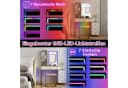 COSTWAY Schminktisch mit 14 LED-Leuchten, USB-Anschluss, Hocker Bild 3