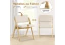 COSTWAY Klappstuhl 2er Set Beige Bild 1