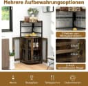 KOMFOTTEU Weinschrank Eck-Barschrank mit Glashalter, 2 Türen, Braun Bild 4