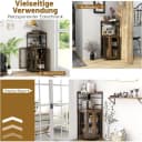 KOMFOTTEU Weinschrank Eck-Barschrank mit Glashalter, 2 Türen, Braun Bild 5