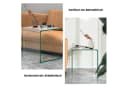COSTWAY Couchtisch Glas U-förmig 45x45x41cm Bild 1