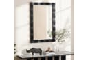 COSTWAY Bauernhaus Wandspiegel 106 x 71,5 cm Holzrahmen Badspiegel Bild 1