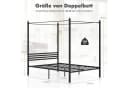 COSTWAY Himmelbett 140x200cm Metall Bettgestell Bild 5