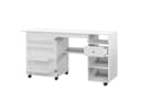 COSTWAY Schreibtisch 2 in 1 Nähschrank Klappbar mit Ablage auf Rollen Bild 2
