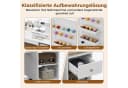 COSTWAY Schreibtisch 2 in 1 Nähschrank Klappbar mit Ablage auf Rollen Bild 4