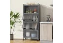 COSTWAY Hochschrank 5-stufig Küchenregal Grau Metall Bild 1