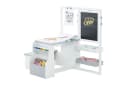 COSTWAY Kinder Staffelei Set mit Bank, 6 in 1, höhenverstellbar Bild 2