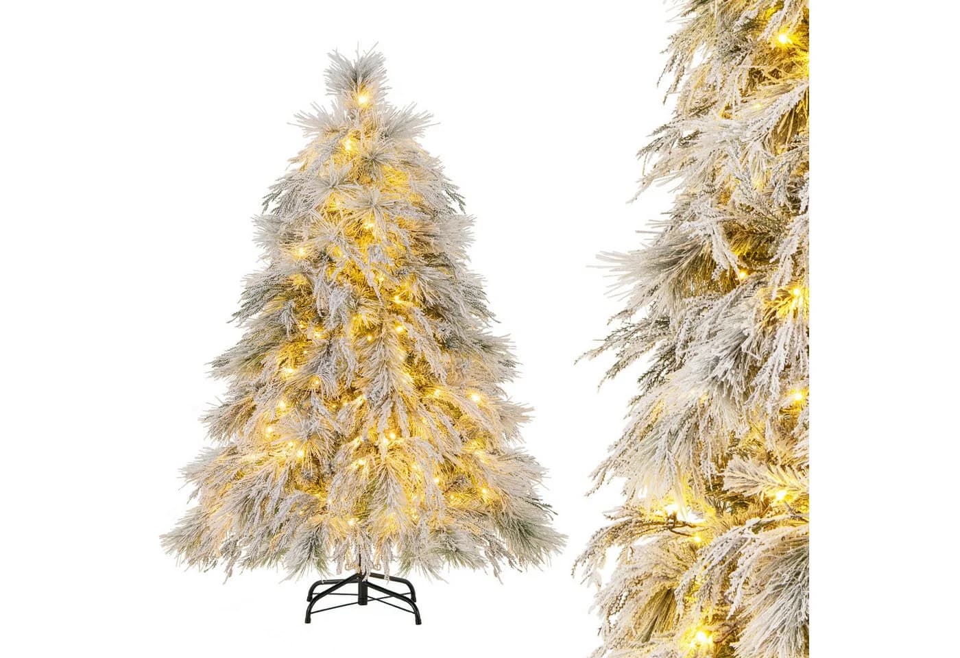 COSTWAY Künstlicher Weihnachtsbaum 146cm mit 150 LEDs & Ständer - Bild 2