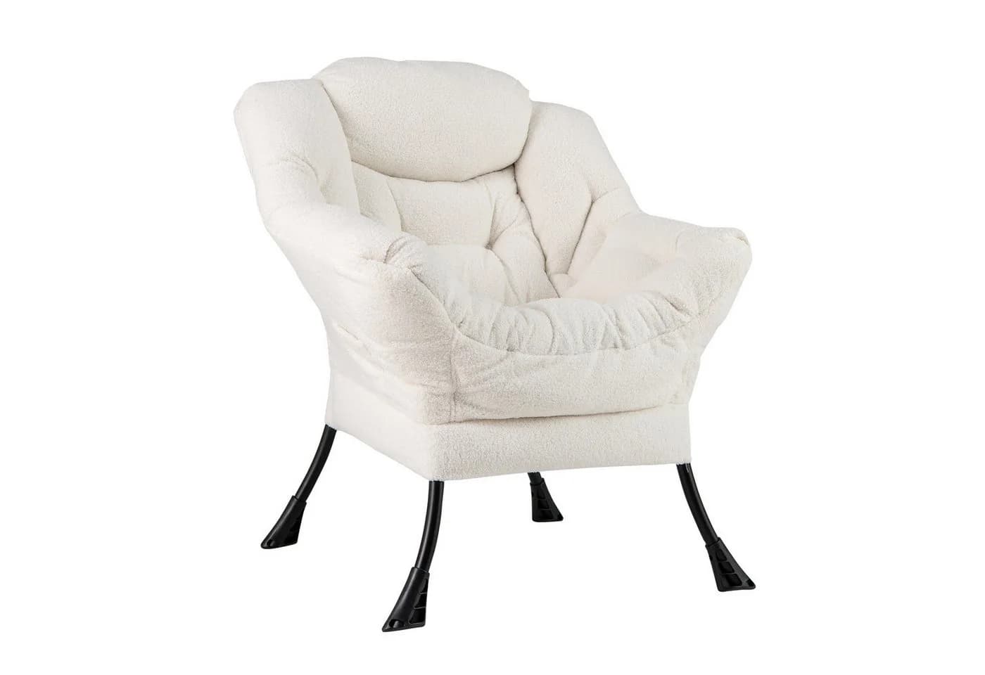 COSTWAY Relaxsessel Ohrensessel Gepolstert 150kg Beige - Bild 2