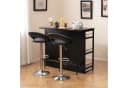 COSTWAY Hausbar mit Weinregal & Gläserhalter, Braun Bild 1