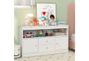 COSTWAY Spielzeugschrank Kinder Holz 106 x 30 x 62 cm Weiß Bild 1