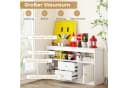 COSTWAY Spielzeugschrank Kinder Holz 106 x 30 x 62 cm Weiß Bild 3