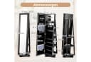 COSTWAY Schmuckschrank Stehend Schwarz Mit Spiegel & Regal Drehbar Abschließbar Bild 5