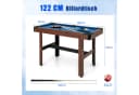 COSTWAY Billardtisch Blau mit Kugelsatz und 2 Queues Bild 1