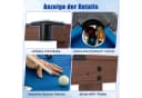 COSTWAY Billardtisch Blau mit Kugelsatz und 2 Queues Bild 3