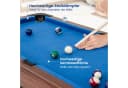 COSTWAY Billardtisch Blau mit Kugelsatz und 2 Queues Bild 4