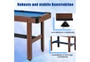 COSTWAY Billardtisch Blau mit Kugelsatz und 2 Queues Bild 5