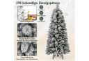 COSTWAY Künstlicher Weihnachtsbaum 150cm 130 LEDs 378 Zweigspitze Bild 4