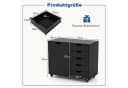 COSTWAY Rollcontainer Aktenschrank 5 Schubladen Weiß Bild 5