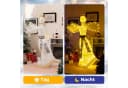 COSTWAY Weihnachtsfigur LED Weihnachtsengel 150cm hoch Bild 3