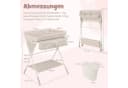 COSTWAY Wickeltisch 3in1 Wickelkommode Beige Klappbar Bild 3