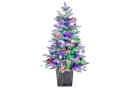 COSTWAY Künstlicher Weihnachtsbaum 100cm 80 mehrfarbige LEDs 148 Spitzen Bild 2